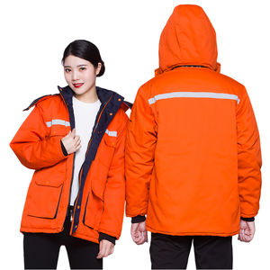 LOGO personnalisé, hiver, résistant au froid, polyester chaud, ignifuge, haute visibilité, protection unisexe, mi-longueur, haute visibilité, réfléchissant - Product Image 6