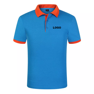 Polo unisexe bleu blanc brodé sur mesure pour golf chemise en coton épais de haute qualité avec logo personnalisé chemise polo pour homme - Product Image 2