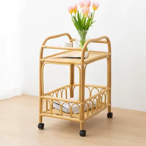 Handcrafted Rattan <b>Serving</b> Cart - Stylish Drink <b>Trolley</b> for Any Space Functional Drink <b>Serving</b> <b>Trolley</b> for Bars and Restaurants - Product Image 4