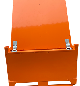 <b>Heavy</b> <b>Duty</b> Industrial Stainless Steel Zinc Plated Stackable Storage <b>Box</b> with Hinged Lid for Warehouse Material Handling - Product Image 1