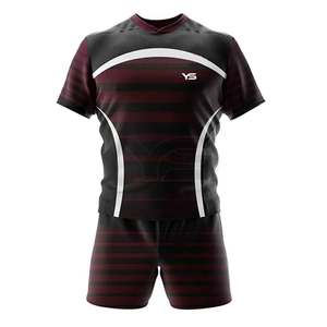Uniformes de rugby personnalisés Ensemble d'équipe de couleur personnalisée Maillot de rugby Uniforme de rugby - Product Image 4