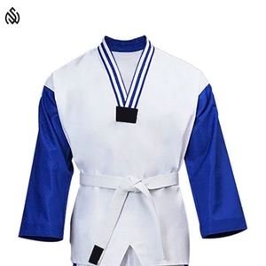 Uniforme de Taekwondo en blanco liso para hombre sólido con logotipo personalizado, ropa de artes marciales, Kimono De Jiu Jitsu, uniforme De Taekwondo - Product Image 3