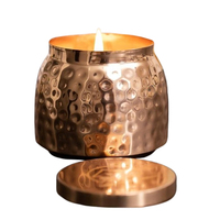 Messing Metall vergoldete Duft kerzen Duft Luxus Bio Bulk Duft kerze Geschenk Soja Kerzen Paare von 4