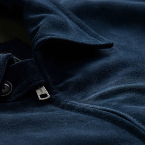 Veste en cuir suédé coquillage en toile personnalisée pour extérieur logo avant coupe-vent léger et respirant pour hommes - Product Image 6