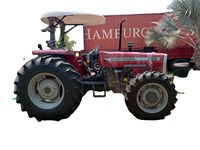 Tracteur agricole Massey Ferguson MF 385 4x4, 85 CV, embrayage à double étage, direction hydrostatique, transmission par engrenages, cabine, moteur