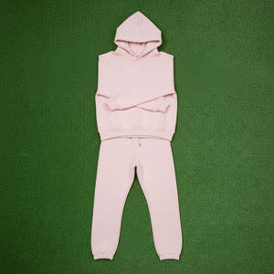 ชุดเซ็ตเสื้อฮู้ดดี้และกางเกงจ็อกเกอร์สตรีทแวร์ผ้าฝ้าย 100% ผลิตตามสั่ง เนื้อผ้าหนา ระบายอากาศได้ดี เหมาะสำหรับใส่ออกกำลังกาย - Product Image 4