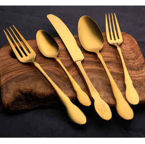 Ensemble de couverts en acier inoxydable au design antique vaisselle de table ensemble de couverts pour événement de mariage couteau à dîner cuillère fourchette décor de restaurant à la maison - Product Image 1