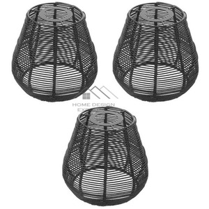 Handle Accurate Geometric Design Most Trending Parties Celebration Decorative Utility <b>Black</b> Finished <b>Pillar</b> <b>Candle</b> <b>Holders</b> - Product Image 2