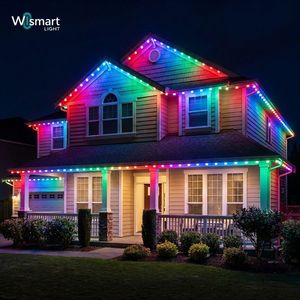 Lumières extérieures RGBW DC 36V, étanches IP67, éclairage de corniche, contrôle par application, montage sur rail en aluminium 3M VHB, éclairage de vacances, Noël - Product Image 4