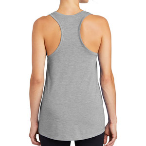 Womens Grey Tank <b>Top</b> <b>White</b> Bella Canvas Flowy Racerback Tank <b>Tops</b> - Product Image 2