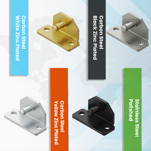 ELI1201 Eye Bracket White Zinc Plated Folded Internal 6 mm Eyelet Fitting Holder 90 Degree L Shape Universal Gas Strut <b>Mounts</b> - Product Image 2