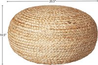 Pouf rond tressé en jute naturel 19 "X 10" du Bangladesh