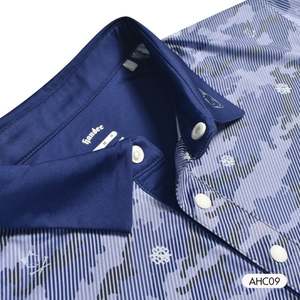 Handee <b>Camo</b> Navy Men's Breathable 100% Polyester Knitted Sublimation Printed Golf Clothing - Product Image 4