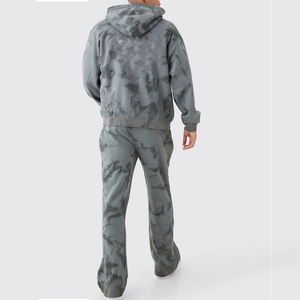 2025 Offre Spéciale personnalisé hommes lavage à l'acide survêtements OEM ODM Service surdimensionné sérigraphié Jogging costume lavage à l'acide survêtements - Product Image 4