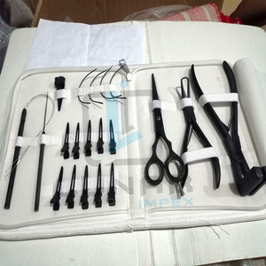 LUNAR New Pro Tape Press Plier Kit de herramientas para extensiones de cabello en negro mate Acero inoxidable Nylon Etiquetado de marca personalizado disponible - Product Image 3