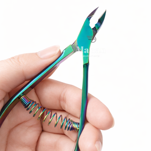 Cortacutículas Profesional de Acero Inoxidable Arcoíris, Cortador de Cutículas Ultra Afilado y Duradero, Herramienta de Manicura y Pedicura Doble - Product Image 4