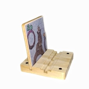 Support de téléphone en bois motif animal mignon – Support de téléphone en acrylique avec signe astrologique pour la décoration de bureau et les accessoires - Product Image 4