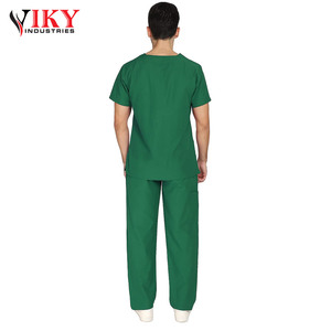 Service de gros OEM combinaisons de gommage couleur verte Logo personnalisé imprimé uniformes de médecin par VIKY INDUSTRIES - Product Image 4