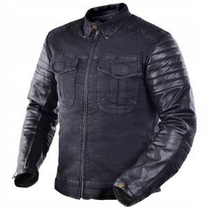 Veste en jean tendance pour homme, fabrication raffinée, lavée, veste en jean décontractée pour moto pour homme - Product Image 1