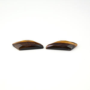 Oeil de Tigre Naturel 8x20mm, 1 Paire de Pierres Précieuses Lâches, Boucles d'Oreilles Faites à la Main en Argent Sterling 925, Bijoux de Mode - Product Image 3