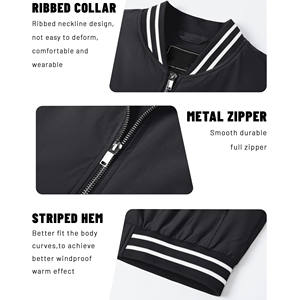 Veste universitaire en toile respirante décontractée pour hommes Chenille Broderie Laine Corps Manches en cuir Personnalisable Hiver Design Avant - Product Image 4