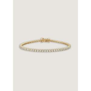 Classic Diana Tennis Bracelet in 3.20ctw with Yellow <b>Gold</b> Elegant Diamond <b>Bangles</b> - Product Image 1