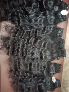 Extensions de cheveux naturels ondulés de 18 pouces, couleur naturelle, en mèches - Product Image 3