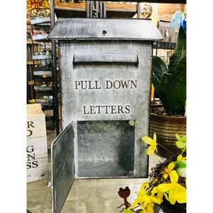 Boîte aux lettres en métal galvanisé gris de qualité supérieure avec design mural de grande taille, parfaite pour les lettres et les colis dans les jardins - Product Image 2