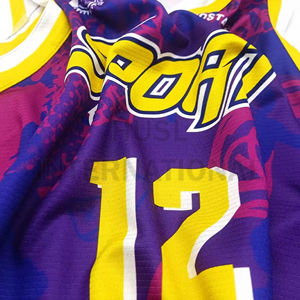 Camisetas de baloncesto de malla de poliéster Retro personalizadas, transpirables y de talla grande, sublimación para ropa deportiva de verano - Product Image 5