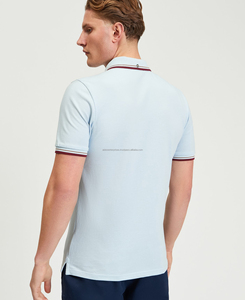 Camiseta de Hombre de Primera Calidad con Cuello Personalizado, Diseño Sólido, Cómoda, Transpirable, Etiqueta Tejida, 180g, Bordada, con Botones - Product Image 3