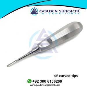 Elevador de Raíces de Acero Inoxidable, Herramientas Dentales, Elevador de Raíces Recto y Curvo, Instrumento de Laboratorio Dental - Product Image 3