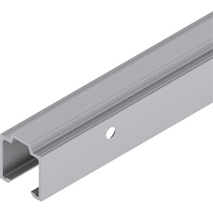 Rail de porte coulissante 53/73 en aluminium EV1 anodisé, longueur de roulement 1700 mm, fixation murale HELM - Product Image 1