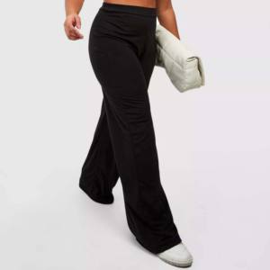 Gran oferta, pantalones de chándal transpirables de algodón informales de talla grande para mujer, pantalones de pierna ancha con tela de Spandex, pantalones Cargo para niñas - Product Image 1