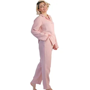 Wholesale Women's Breathable Muslin Pajama Fashionable Quick-Dry Spaghetti Strap Nightdress Ladies Sleepwear