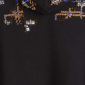 Sudadera con Capucha de Moda Urbana para Hombre y Mujer, con Cristales de Imitación, Diseño Personalizado, Estilo Brillante, Sudadera Doble con Capucha, Efecto Desgastado por el Sol - Product Image 3