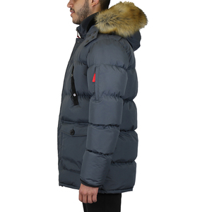 Veste classique pour hommes rembourrée d'hiver en peau de mouton Style décontracté résistant aux intempéries respirant fermeture à glissière coton grande taille USA - Product Image 4