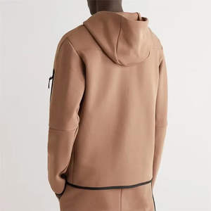 Vêtements de sport légers à fermeture éclair sur mesure survêtements en polaire pour hommes avec poche sur les manches survêtements respirants du fabricant - Product Image 4