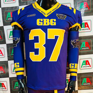 Fútbol americano Jersey fan Jersey padre sublimación aparejos sarga bordado más tamaño personalizado fábrica Pakistán productos reales - Product Image 1