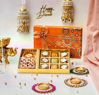 Boîte cadeau en papier personnalisée avec logo imprimé pour emballage décoratif de mariage, Diwali, fruits secs, dattes