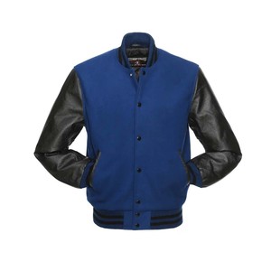 Veste universitaire Letterman de baseball personnalisée à manches en cuir avec broderie en chenille pour hommes - Product Image 3