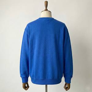 เสื้อสเวตเชิ้ตคอกลมถักนิตติ้งหนานุ่มพิเศษสำหรับฤดูหนาว พิมพ์ลายโลโก้แบบนูน 3 มิติ สีน้ำเงินรอยัล ผ้าฝ้ายฟลีซ สไตล์สตรีทแวร์ สำหรับผู้หญิง - Product Image 2