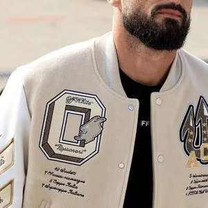Fabricante personalizado de alta calidad bordado de cuero mangas Letterman Varsity chaquetas para hombres Varsity chaquetas personalizadas para hombres - Product Image 4