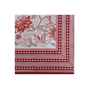 Indian Manufacturer's Hand Block Printed Jacquard <b>Tablecloth</b> Embroidered Pure Cotton Runner Knitted Timeless Craftsmanship - Product Image 3