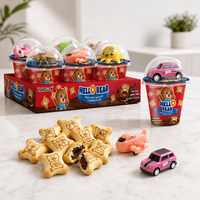 Yoloduck En gros, Boîte de présentation de comptoir pour mini-jouets, biscuits sandwichs au chocolat en forme d'ours, snacks en vrac, chocolat Panda chinois