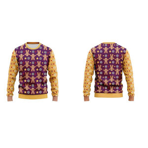 Women's Christmas Solid Pattern O-Neck Fleece Lined Casual Pullover Sweatshirt Winter Streetwear XS Size Embroidered Design - Product Image 6