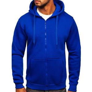 Sudadera con Capucha Azul Rey para Hombre, Sudadera de Algodón Regular con Forro Cálido y Estampado - Product Image 4