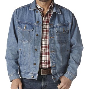Veste en jean décontractée de haute qualité pour hommes, nouveau style tendance, décoration à boutons, fourrure, logo personnalisé imprimé, traitement par revêtement de tissu OEM - Product Image 1