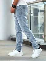 Jean en denim pour homme du Bangladesh, tissu adouci, haute qualité, coupe droite, coupe régulière, respirant, coupe-vent, écologique, taille moyenne