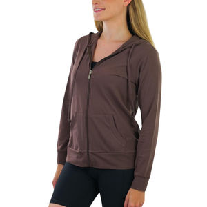 Women Plus Size Casual Full <b>Zip</b> Soft Fleece Long Sleeve <b>Hoodie</b> with Side <b>Pockets</b> Autumn Winter Outdoor Wear 100% Cotton - Product Image 4