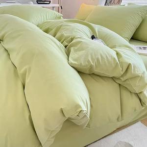 Juego de ropa de cama comercial de lujo 100% sábanas de algodón orgánico juego de cuatro piezas de alta calidad y diseño simple artículo popular de Vietnam - Product Image 4